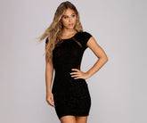 Glitzerndes Mama-Minikleid